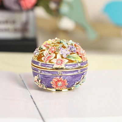 Flower Alloy Enamel Box PW-WG94728-03-1