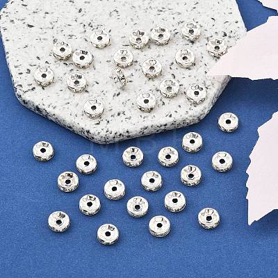 Iron Crystal Rhinestone Spacer Beads RB-A009-8MM-S-1