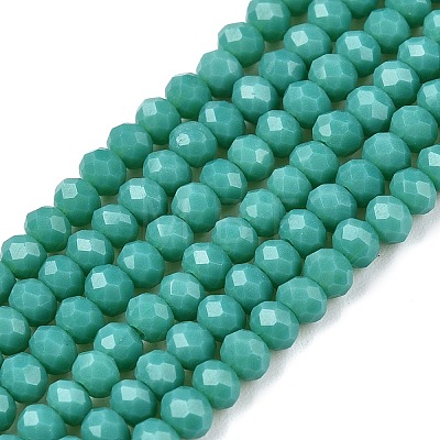 Opaque Solid Color Imitation Jade Glass Beads Strands EGLA-A044-P2mm-D31-1