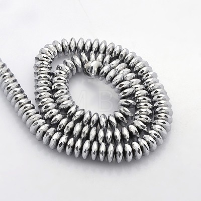 Electroplate Non-magnetic Synthetic Hematite Beads Strands G-J208H-01-1