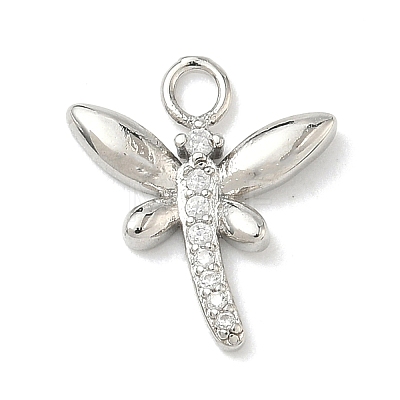 Brass Micro Pave Clear Cubic Zirconia Pendants LS-KK-H528-05B-P-1