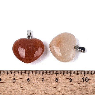 Natural Red Aventurine Pendants G-N362-05P-13-1