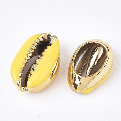 Electroplated Cowrie Shell Beads SSHEL-T008-11G-07-1