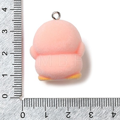 Flocking Resin Pendants RESI-D072-03E-1