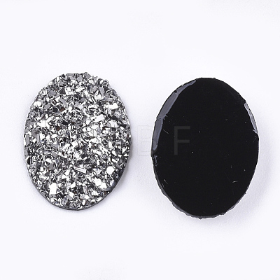 Electroplate Druzy Resin Cabochons CRES-T012-08A-1