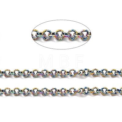 Ion Plating(IP) 304 Stainless Steel Textured Cable Chains STAS-B040-02MC-1