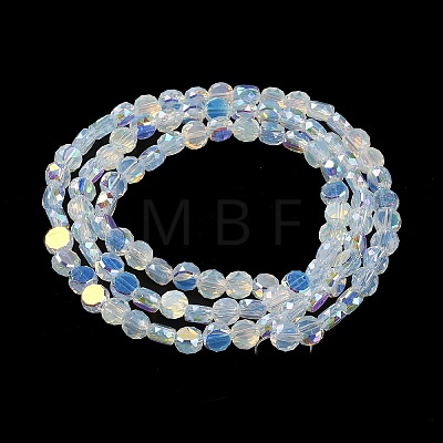 Transparent Electroplate Glass Beads Strands GLAA-Q099-I01-07-1