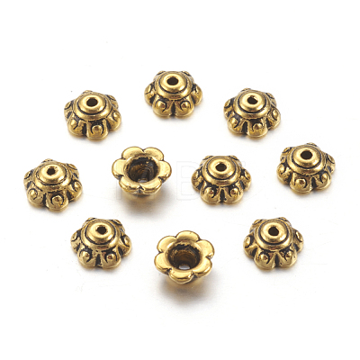 Tibetan Style Bead Caps GLF0571Y-1