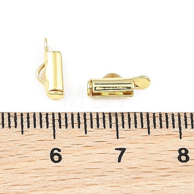 SHEGRACE Brass Slide On End Clasp Tubes XGRQ1R818-355G-1