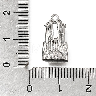 Brass Micro Pave Clear Cubic Zirconia Pendants KK-A302-11P-1