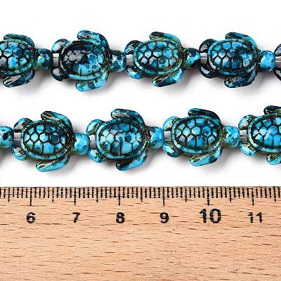 Synthetic Turquoise Dyed Beads Strands G-P507-05A-3-1