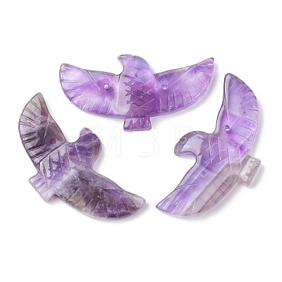 Natural Amethyst Carved Big Pendants G-A288-01E-1