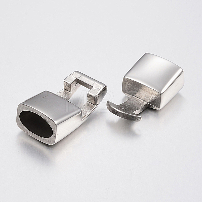 Smooth Surface 304 Stainless Steel Snap Lock Clasps STAS-I037-05-1