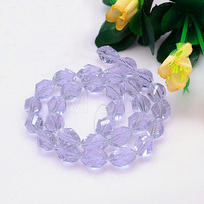 Faceted Polyhedron Imitation Austrian Crystal Bead Strands G-M190-11x8mm-04A-1