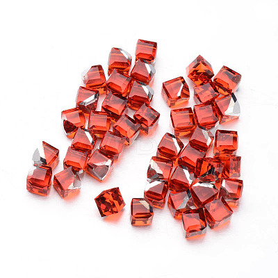 Faceted Cube Glass Cabochons GGLA-L007C-M-1