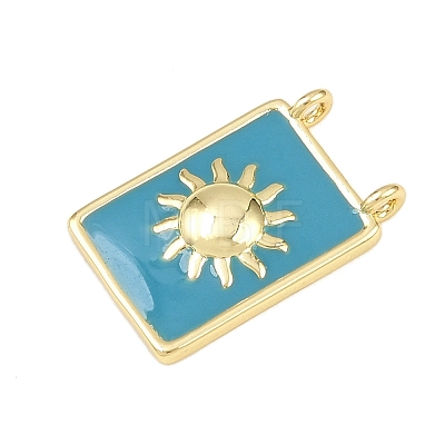 Brass Enamel Pendants KK-L251-01G-D-1