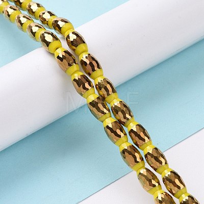 Electroplated Glass Beads Strands GLAA-P003-D-1