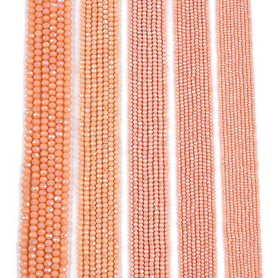 Electroplate Opaque Solid Color Glass Beads Strands EGLA-A044-P1mm-L33-1