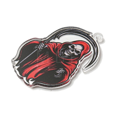 Halloween Theme Printed Acrylic Pendants OACR-P026-B04-1