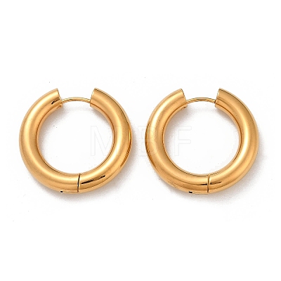 202 Stainless Steel Polishing Hoop Earrings EJEW-M106-02G-06-1