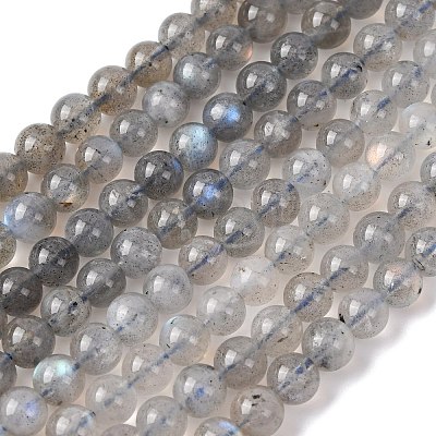 Natural Labradorite Round Bead Strands G-M263-B-03-1