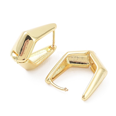 Rack Plating Brass Twist Teardrop Hoop Earrings EJEW-B027-03G-1