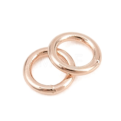 Brass Closed Jump Rings KK-D257-01RG-10-1