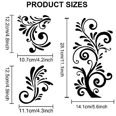 US 1Pc PET Hollow Out Drawing Painting Stencils DIY-MA0001-84-1