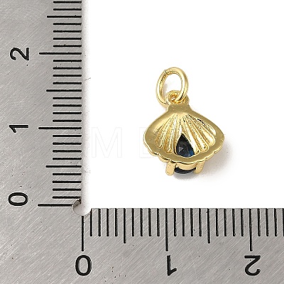 Brass Micro Pave Cubic Zirconia Pendants KK-R162-014A-G-1