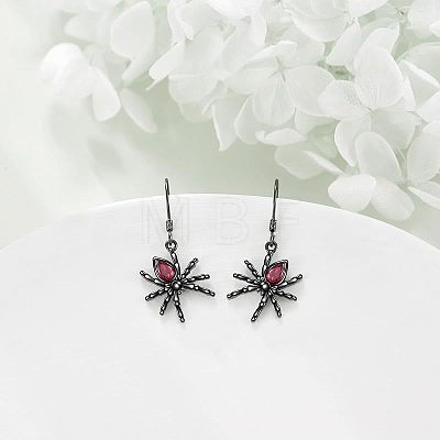Spider Zinc Alloy Rhinestone Dangle Earrings FS-WGFA087-01-1