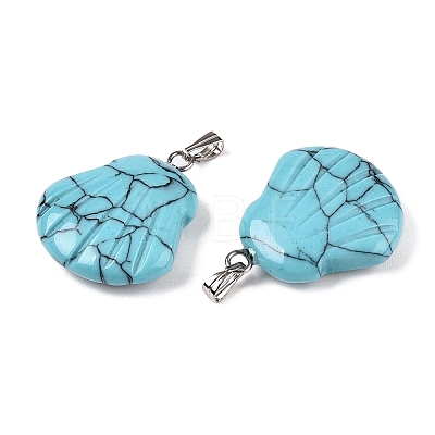 Synthetic Turquoise Pendants G-T138-208F-1