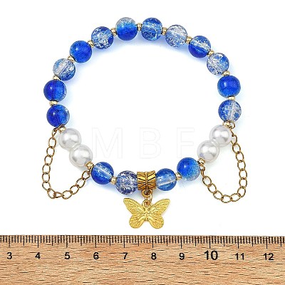Alloy Butterfly Charm Bracelets BJEW-JB14139-1