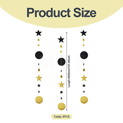 3 Bags Round & Star Paper Hanging Streamers FEPA-TA0001-03-1