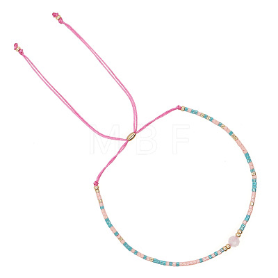 Adjustable Glass Seed Bead Braided Bead Bracelets for Women VT9382-26-1