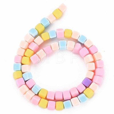 Handmade Polymer Clay Beads Strands X-CLAY-T020-09F-1