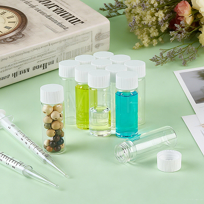 Clear Glass Screw Top Bead Storage Tubes AJEW-WH0880-47A-1