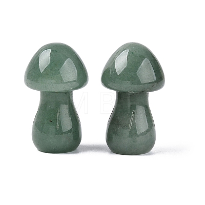 Natural Green Aventurine Mushroom Display Decorations G-Q602-03K-1