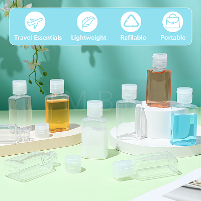 Transparent PET Plastic Refillable Flip Cap Bottle MRMJ-WH0001-63-1