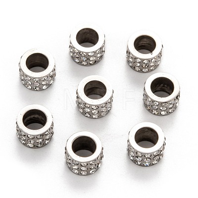 Smooth 304 Stainless Steel Rhinestone Beads RB-E403-1-1