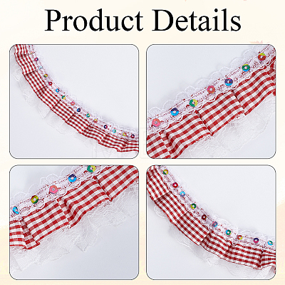 5Yards Polyester Lace Ribbon OCOR-GF0006-20D-1