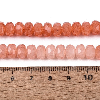 Imitation Jade Crackle Glass Beads Strands GLAA-N068-01A-A13-1