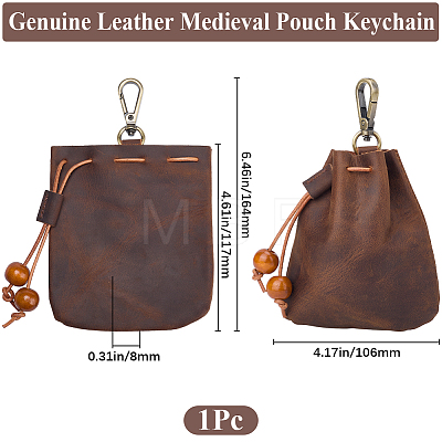 Leather Mini Pouch Keychain AJEW-WH20007-13A-1