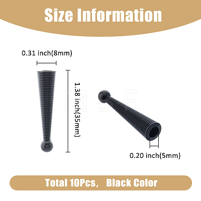 10Pcs Alloy Cord Ends FIND-FH0009-40EB-1