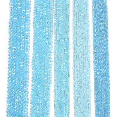 Electroplate Glass Beads Strands EGLA-A044-J6mm-B04-1