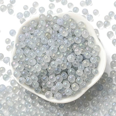 Luminous Glow in the Dark Transparent Glass Round Beads GLAA-F124-B10-1