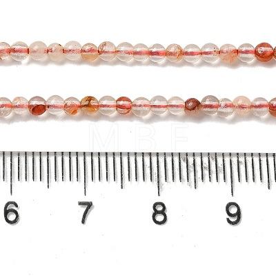 Natural Red Hematoid Quartz/Ferruginous Quartz Beads Strands G-B090-A10-02-1