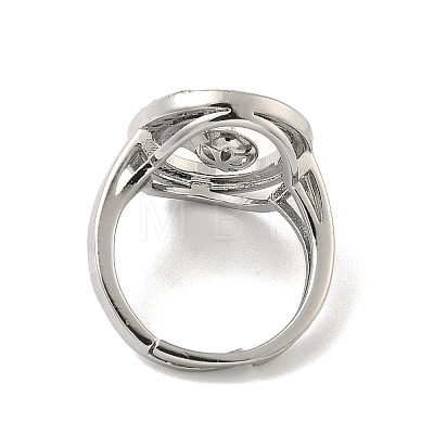 Brass Micro Pave Cubic Zirconia Adjustable Cup Peg Ring Settings KK-B166-03P-1