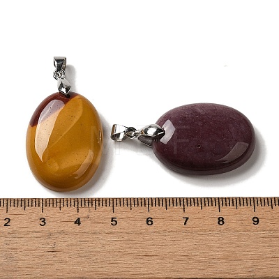 Natural Mookaite Pendants G-Z055-03P-04-1