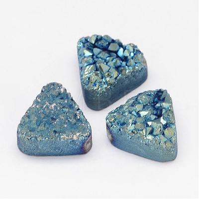 Electroplated Natural Druzy Quartz Crystal Beads G-G888-04-1