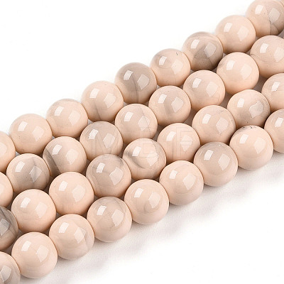 Baking Paint Glass Beads Strands DGLA-N013-10mm-06-1